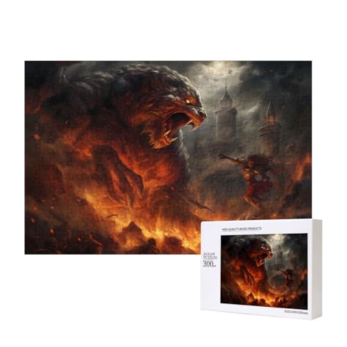 Phayah Battle Monster Puzzle für Erwachsene, 300 Teile, Heimdekoration, Geburtstagsparty für Männer und Frauen, 40 x 27,9 cm Phayah Battle Monster Puzzle für Erwachsene, 300 Teile, Heimdekoration, Geburtstagsparty für Männer und Frauen, 40 x 27,9 cm von PHAYAH