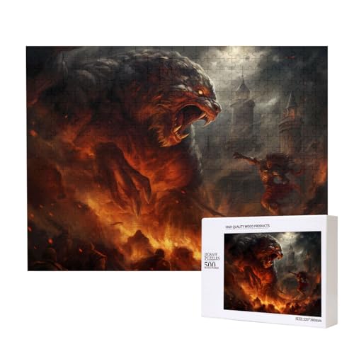 Phayah Battle Monster Puzzle für Erwachsene, 500 Teile, Heimdekoration, Geburtstagsparty für Männer und Frauen, 20,4 x 38,1 cm Phayah Battle Monster Puzzle für Erwachsene, 500 Teile, Heimdekoration, Geburtstagsparty für Männer und Frauen, 20,4 x 38,1 cm von PHAYAH