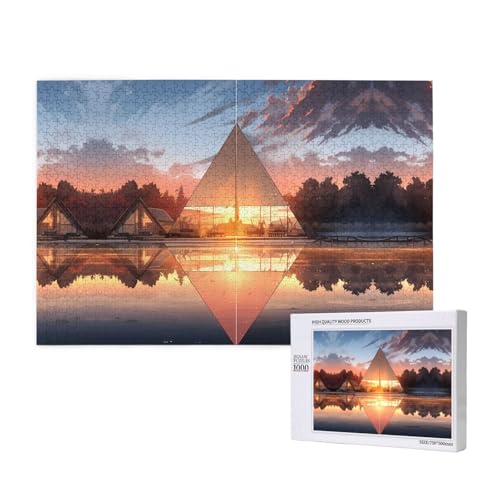 Phayah Beleuchtetes Zelt-Puzzle, 1000 Teile, für Puzzle, Holzpuzzle für Familie, Freunde, Heimdekoration, Wandkunst, 75 x 50 cm Phayah Beleuchtetes Zelt-Puzzle, 1000 Teile, für Puzzle, Holzpuzzle für Familie, Freunde, Heimdekoration, Wandkunst, 75 x 50 cm von PHAYAH