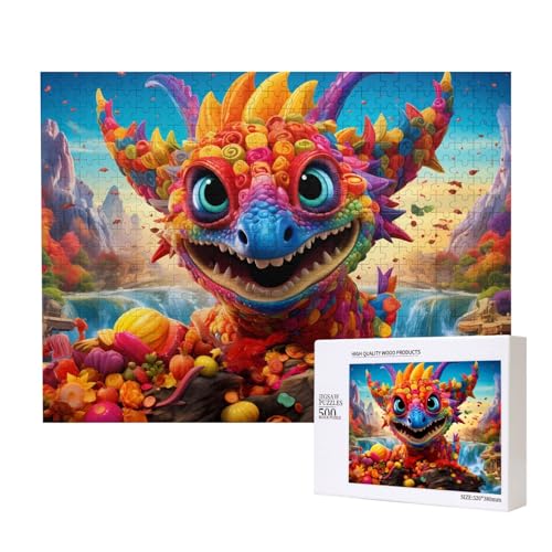 Phayah Big Mouth Dragon Puzzle für Erwachsene, 500 Teile, Heimdekoration, Geburtstagsparty für Männer und Frauen, 20,4 x 38,1 cm Phayah Big Mouth Dragon Puzzle für Erwachsene, 500 Teile, Heimdekoration, Geburtstagsparty für Männer und Frauen, 20,4 x 38,1 cm von PHAYAH