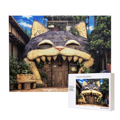 Phayah Big Mouth House Puzzle für Erwachsene, 500 Teile, Heimdekoration, Geburtstagsparty für Männer und Frauen, 20,4 x 38,1 cm Phayah Big Mouth House Puzzle für Erwachsene, 500 Teile, Heimdekoration, Geburtstagsparty für Männer und Frauen, 20,4 x 38,1 cm von PHAYAH