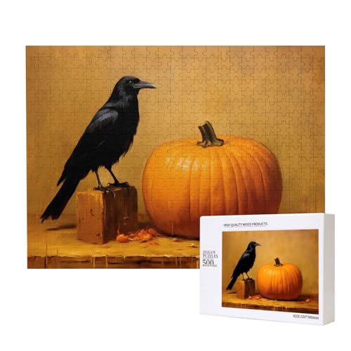 Phayah Blackbird Kürbis-Puzzles für Erwachsene, 500 Teile, Heimdekoration, Geburtstagsparty für Männer und Frauen, 20,4 x 38,1 cm Phayah Blackbird Kürbis-Puzzles für Erwachsene, 500 Teile, Heimdekoration, Geburtstagsparty für Männer und Frauen, 20,4 x 38,1 cm von PHAYAH