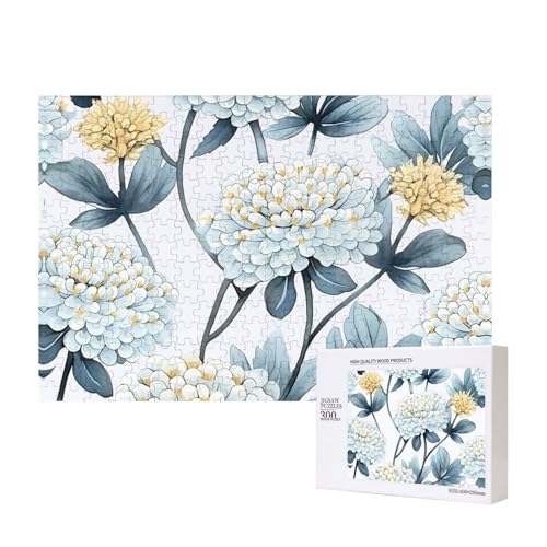 Phayah Blaue Hortensien-Puzzles für Erwachsene, 300 Teile, Heimdekoration, Geburtstagsparty für Männer und Frauen, 15,7 x 27,9 cm Phayah Blaue Hortensien-Puzzles für Erwachsene, 300 Teile, Heimdekoration, Geburtstagsparty für Männer und Frauen, 15,7 x 27,9 cm von PHAYAH