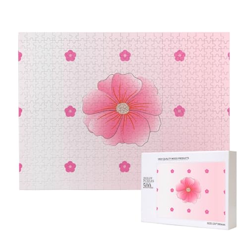 Phayah Blooming Carnations Puzzles 500 Teile für Puzzle, Holzpuzzle für Familie, Freunde, Heimdekoration, Wandkunst, 20,4 x 38,1 cm von PHAYAH