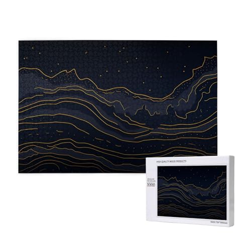 Phayah Blue Line Aderungsmuster, Puzzle, einzigartiges Puzzle, Wandkunst, Bild für Heimdekoration, 1000 Stück Phayah Blue Line Aderungsmuster, Puzzle, einzigartiges Puzzle, Wandkunst, Bild für Heimdekoration, 1000 Stück von PHAYAH