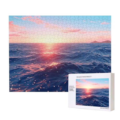 Phayah Blue Ocean Puzzle für Erwachsene, 500 Teile, Heimdekoration, Geburtstagsparty, für Männer und Frauen, 20,4 x 38,1 cm Phayah Blue Ocean Puzzle für Erwachsene, 500 Teile, Heimdekoration, Geburtstagsparty, für Männer und Frauen, 20,4 x 38,1 cm von PHAYAH