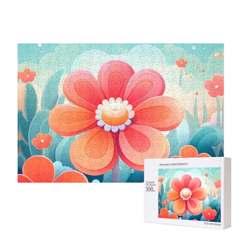 Phayah Blumen-Puzzle, 300 Teile für Puzzle, Holzpuzzle für Familie, Freunde, Heimdekoration, Wandkunst, 39 x 27 cm von PHAYAH