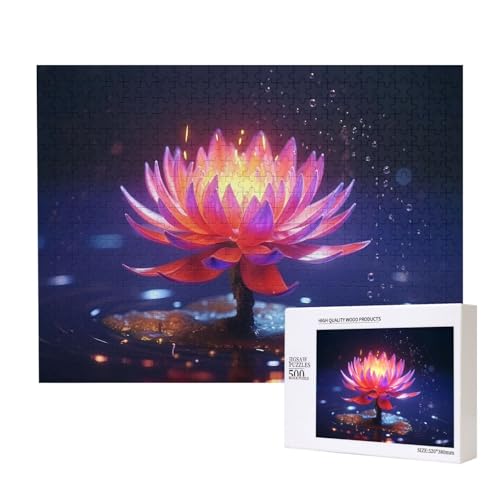 Phayah Bodhi Blütenmuster Puzzle Einzigartige Puzzle Wandkunst Bild für Heimdekoration 500 Stück von PHAYAH