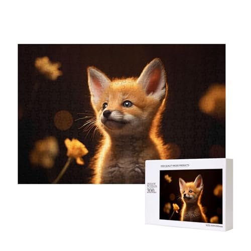 Phayah Brauner Fuchs Puzzle für Erwachsene, 300 Teile, Heimdekoration, Geburtstagsparty für Männer und Frauen, 40 x 27,9 cm von PHAYAH
