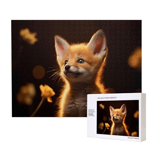 Phayah Brauner Fuchs Puzzle für Erwachsene, 500 Teile, Heimdekoration, Geburtstagsparty, für Männer und Frauen, 20,4 x 38,1 cm Phayah Brauner Fuchs Puzzle für Erwachsene, 500 Teile, Heimdekoration, Geburtstagsparty, für Männer und Frauen, 20,4 x 38,1 cm von PHAYAH