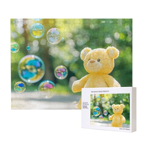 Phayah Bubbly Doll Bär Muster Puzzle Einzigartiges Puzzle Wandkunst Bild für Heimdekoration 500 Stück von PHAYAH