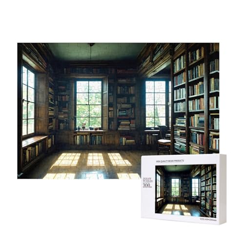 Phayah Bücherregal-Puzzle, 300 Teile, für Puzzle, Holzpuzzle für Familie, Freunde, Heimdekoration, Wandkunst, 39 x 27 cm Phayah Bücherregal-Puzzle, 300 Teile, für Puzzle, Holzpuzzle für Familie, Freunde, Heimdekoration, Wandkunst, 39 x 27 cm von PHAYAH