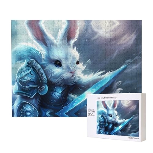 Phayah Bunny Warrior Puzzle für Erwachsene, 500 Teile, Heimdekoration, Geburtstagsparty, für Männer und Frauen, 20,4 x 38,1 cm Phayah Bunny Warrior Puzzle für Erwachsene, 500 Teile, Heimdekoration, Geburtstagsparty, für Männer und Frauen, 20,4 x 38,1 cm von PHAYAH