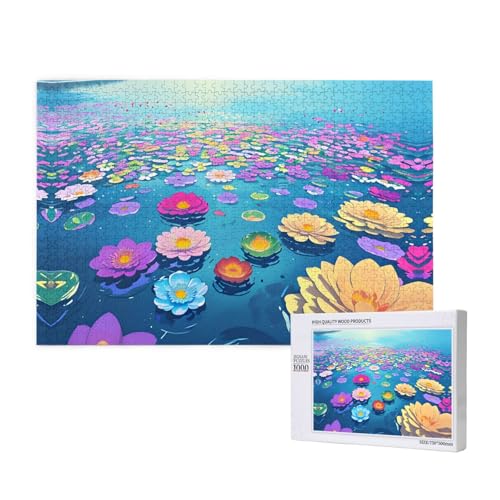Phayah Bunte Blumen-Puzzles für Erwachsene, 1000 Teile, Kinderspielzeug, Intelligenzentwicklungsspielzeug, 29,5 x 19,7 cm Phayah Bunte Blumen-Puzzles für Erwachsene, 1000 Teile, Kinderspielzeug, Intelligenzentwicklungsspielzeug, 29,5 x 19,7 cm von PHAYAH