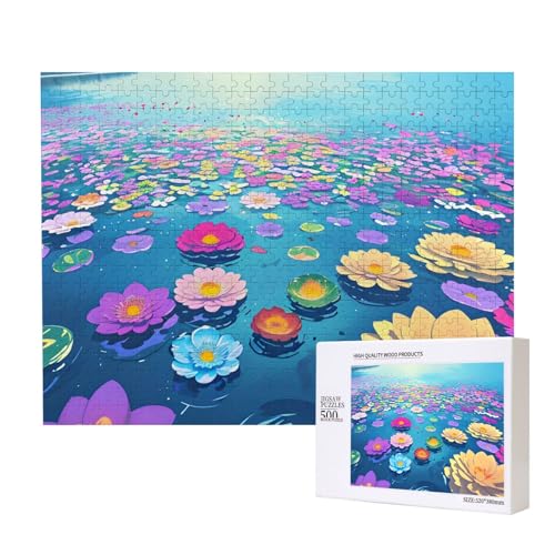 Phayah Bunte Blumen-Puzzles für Erwachsene, 500 Teile, Kinderspielzeug, Intelligenzentwicklungsspielzeug, 20,4 x 38,1 cm Phayah Bunte Blumen-Puzzles für Erwachsene, 500 Teile, Kinderspielzeug, Intelligenzentwicklungsspielzeug, 20,4 x 38,1 cm von PHAYAH