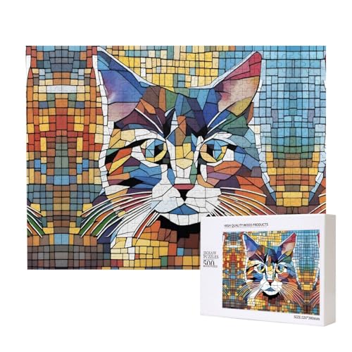 Phayah Bunte Katzenpuzzles für Erwachsene, 500 Teile, Intelligenzentwicklungsspielzeug, 20,4 x 38,1 cm Phayah Bunte Katzenpuzzles für Erwachsene, 500 Teile, Intelligenzentwicklungsspielzeug, 20,4 x 38,1 cm von PHAYAH