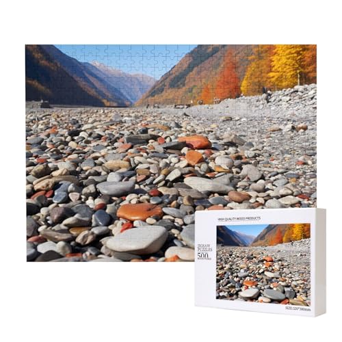 Phayah Bunte Kieselstein-Puzzles für Erwachsene, 500 Teile, Kinderspielzeug, Intelligenzentwicklungsspielzeug, 20,4 x 38,1 cm Phayah Bunte Kieselstein-Puzzles für Erwachsene, 500 Teile, Kinderspielzeug, Intelligenzentwicklungsspielzeug, 20,4 x 38,1 cm von PHAYAH