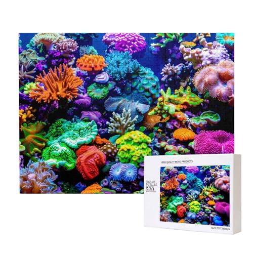 Phayah Bunte Korallen-Puzzles für Erwachsene, 500 Teile, Kinderspielzeug, Intelligenzentwicklungsspielzeug, 20,4 x 38,1 cm Phayah Bunte Korallen-Puzzles für Erwachsene, 500 Teile, Kinderspielzeug, Intelligenzentwicklungsspielzeug, 20,4 x 38,1 cm von PHAYAH