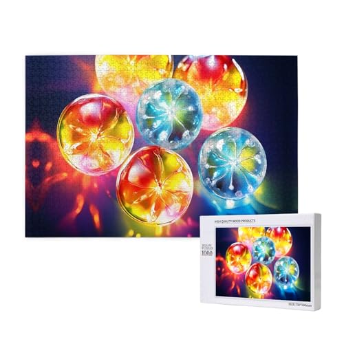 Phayah Bunte Kreise Puzzles für Erwachsene, 1000 Teile, Kinderspielzeug, Intelligenzentwicklungsspielzeug, 29,5 x 19,7 cm Phayah Bunte Kreise Puzzles für Erwachsene, 1000 Teile, Kinderspielzeug, Intelligenzentwicklungsspielzeug, 29,5 x 19,7 cm von PHAYAH