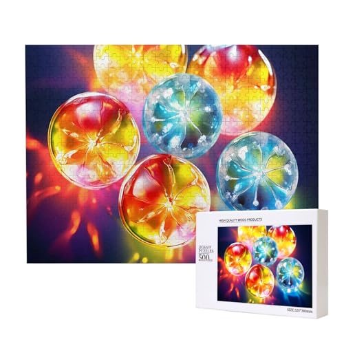 Phayah Bunte Kreise Puzzles für Erwachsene, 500 Teile, Kinderspielzeug, Intelligenzentwicklungsspielzeug, 20,4 x 38,1 cm Phayah Bunte Kreise Puzzles für Erwachsene, 500 Teile, Kinderspielzeug, Intelligenzentwicklungsspielzeug, 20,4 x 38,1 cm von PHAYAH