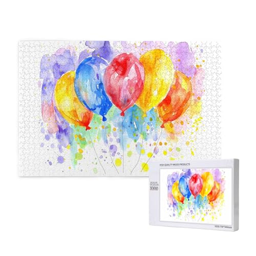 Phayah Bunte Luftballons Puzzles für Erwachsene, 1000 Teile, Kinderspielzeug, Intelligenzentwicklungsspielzeug, 29,5 x 19,7 cm Phayah Bunte Luftballons Puzzles für Erwachsene, 1000 Teile, Kinderspielzeug, Intelligenzentwicklungsspielzeug, 29,5 x 19,7 cm von PHAYAH