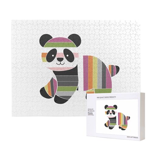 Phayah Bunte Pandas-Puzzles für Erwachsene, 500 Teile, Kinderspielzeug, Intelligenzentwicklungsspielzeug, 20,4 x 38,1 cm Phayah Bunte Pandas-Puzzles für Erwachsene, 500 Teile, Kinderspielzeug, Intelligenzentwicklungsspielzeug, 20,4 x 38,1 cm von PHAYAH