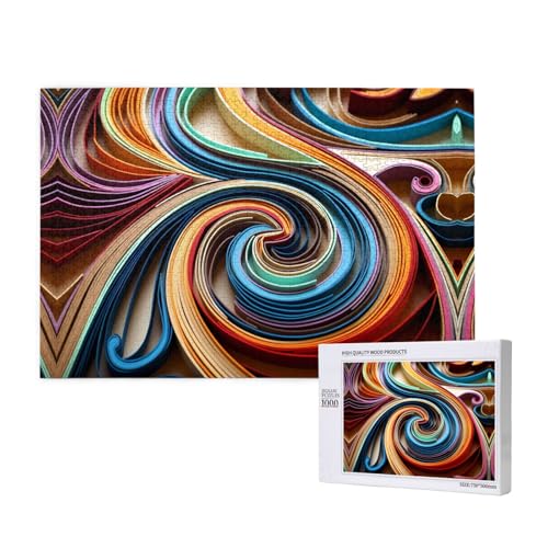 Phayah Bunte Papierstreifen-Puzzles für Erwachsene, 1000 Teile, Kinderspielzeug, Intelligenzentwicklungsspielzeug, 29,5 x 19,7 cm Phayah Bunte Papierstreifen-Puzzles für Erwachsene, 1000 Teile, Kinderspielzeug, Intelligenzentwicklungsspielzeug, 29,5 x 19,7 cm von PHAYAH