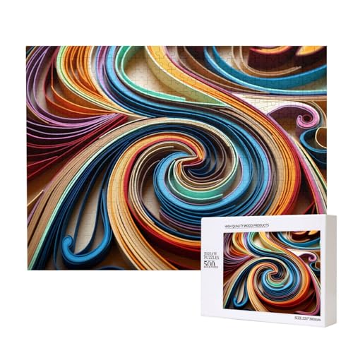 Phayah Bunte Papierstreifen-Puzzles für Erwachsene, 500 Teile, Kinderspielzeug, Intelligenzentwicklungsspielzeug, 20,4 x 38,1 cm Phayah Bunte Papierstreifen-Puzzles für Erwachsene, 500 Teile, Kinderspielzeug, Intelligenzentwicklungsspielzeug, 20,4 x 38,1 cm von PHAYAH