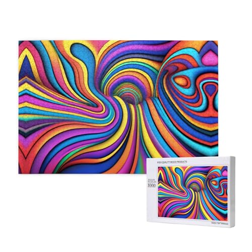 Phayah Bunte Puzzles für Puzzle, Holzpuzzle für Familie, Freunde, Heimdekoration, Wandkunst, 75 x 50 cm, 1000 Teile Phayah Bunte Puzzles für Puzzle, Holzpuzzle für Familie, Freunde, Heimdekoration, Wandkunst, 75 x 50 cm, 1000 Teile von PHAYAH