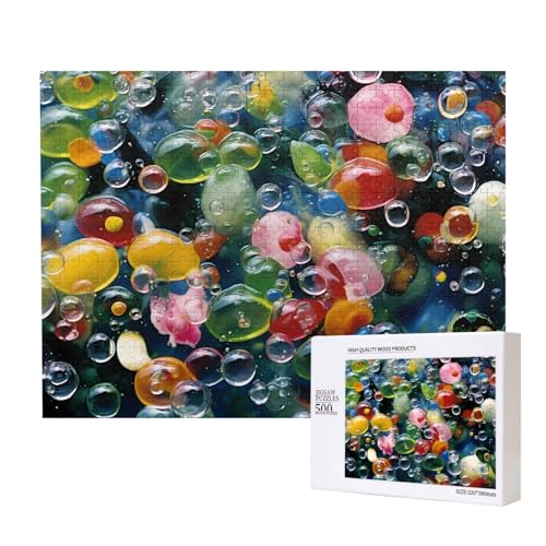 Phayah Bunte Seifenblasen-Puzzles für Erwachsene, 500 Teile, Kinderspielzeug, Intelligenzentwicklungsspielzeug, 20,4 x 38,1 cm Phayah Bunte Seifenblasen-Puzzles für Erwachsene, 500 Teile, Kinderspielzeug, Intelligenzentwicklungsspielzeug, 20,4 x 38,1 cm von PHAYAH