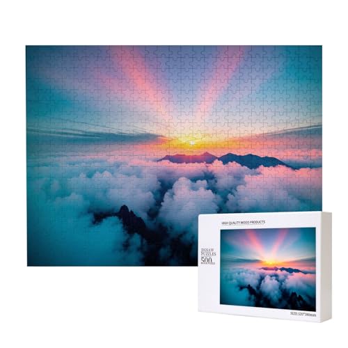 Phayah Bunte Wolken-Puzzles für Erwachsene, 500 Teile, Kinderspielzeug, Intelligenzentwicklungsspielzeug, 20,4 x 38,1 cm Phayah Bunte Wolken-Puzzles für Erwachsene, 500 Teile, Kinderspielzeug, Intelligenzentwicklungsspielzeug, 20,4 x 38,1 cm von PHAYAH