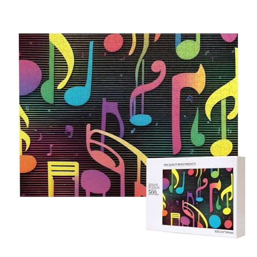 Phayah Buntes Musicn Otat Puzzle, 500 Teile für Puzzle, Holzpuzzle für Familie, Freunde, Heimdekoration, Wandkunst, 50 x 38 cm Phayah Buntes Musicn Otat Puzzle, 500 Teile für Puzzle, Holzpuzzle für Familie, Freunde, Heimdekoration, Wandkunst, 50 x 38 cm von PHAYAH