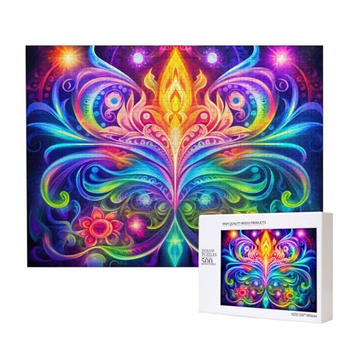 Phayah Buntes Schmetterlingspuzzle für Erwachsene, 500 Teile, Heimdekoration, Geburtstagsparty für Männer und Frauen, 50 x 38 cm Phayah Buntes Schmetterlingspuzzle für Erwachsene, 500 Teile, Heimdekoration, Geburtstagsparty für Männer und Frauen, 50 x 38 cm von PHAYAH