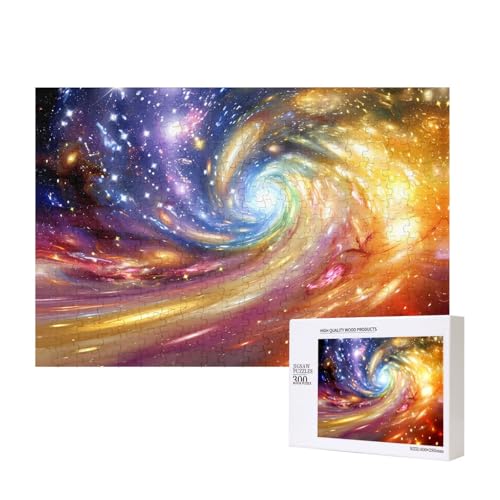 Phayah Buntes Vortex-Muster, Puzzle, einzigartiges Puzzle, Wandkunst, Bild für Heimdekoration, 300 Stück von PHAYAH