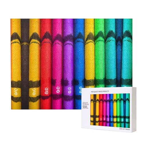 Phayah Buntstifte, Puzzles für Erwachsene, 500 Teile, Heimdekoration, Geburtstagsparty, für Männer und Frauen, 20,4 x 38,1 cm Phayah Buntstifte, Puzzles für Erwachsene, 500 Teile, Heimdekoration, Geburtstagsparty, für Männer und Frauen, 20,4 x 38,1 cm von PHAYAH