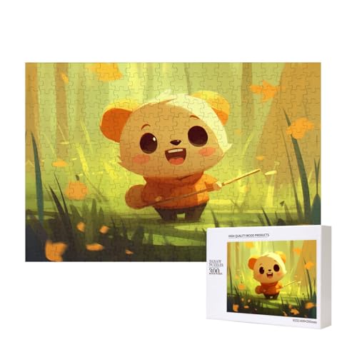 Phayah Cartoon-Bär-Muster, Puzzle, einzigartiges Puzzle, Wandkunst, Bild für Heimdekoration, 300 Stück von PHAYAH