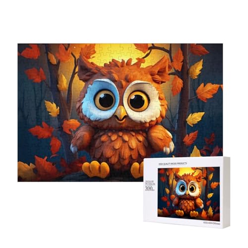 Phayah Cartoon-Eulen-Puzzles für Erwachsene, 300 Teile, Heimdekoration, Geburtstagsparty für Männer und Frauen, 40 x 27,9 cm Phayah Cartoon-Eulen-Puzzles für Erwachsene, 300 Teile, Heimdekoration, Geburtstagsparty für Männer und Frauen, 40 x 27,9 cm von PHAYAH