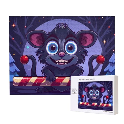 Phayah Cartoon-Maus-Puzzles für Erwachsene, 500 Teile, Heimdekoration, Geburtstagsparty, für Männer und Frauen, 20,4 x 38,1 cm Phayah Cartoon-Maus-Puzzles für Erwachsene, 500 Teile, Heimdekoration, Geburtstagsparty, für Männer und Frauen, 20,4 x 38,1 cm von PHAYAH