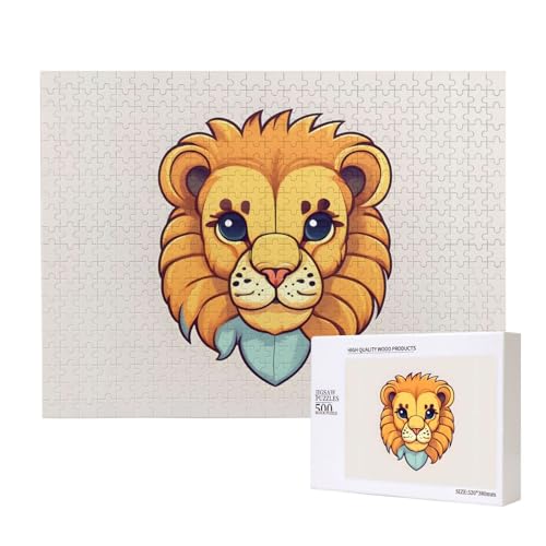 Phayah Cartoon-Puzzles mit niedlichem kleinen Löwen für Erwachsene, 500 Teile, Heimdekoration, Geburtstagsparty für Männer und Frauen, 50,4 x 38,1 cm Phayah Cartoon-Puzzles mit niedlichem kleinen Löwen für Erwachsene, 500 Teile, Heimdekoration, Geburtstagsparty für Männer und Frauen, 50,4 x 38,1 cm von PHAYAH