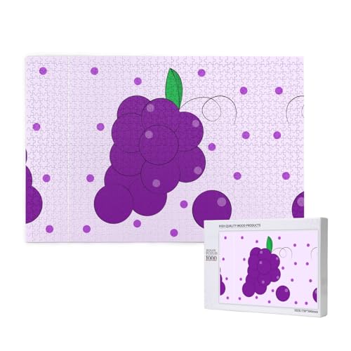 Phayah Cartoon Trauben Puzzles für Erwachsene 1000 Teile Kinder Intelligenz Entwicklung Spielzeug 29,5 x 19,7 von PHAYAH