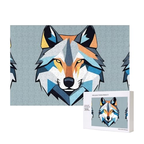 Phayah Cartoon-Wolfskopf-Puzzle für Erwachsene, 300 Teile, Heimdekoration, Geburtstagsparty für Männer und Frauen, 15,7 x 27,9 cm Phayah Cartoon-Wolfskopf-Puzzle für Erwachsene, 300 Teile, Heimdekoration, Geburtstagsparty für Männer und Frauen, 15,7 x 27,9 cm von PHAYAH