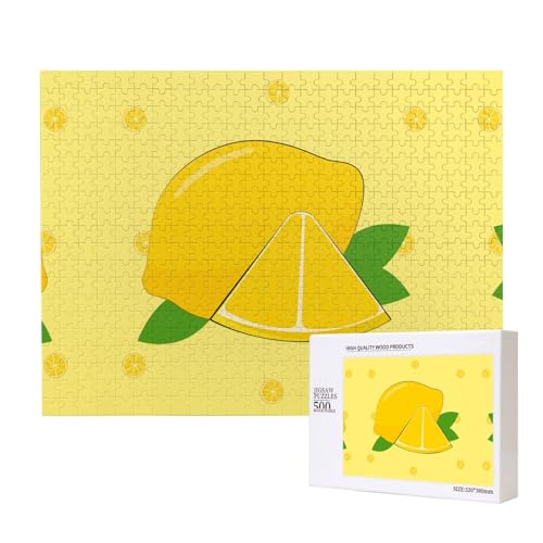Phayah Cartoon-Zitronen-Puzzles für Erwachsene, 500 Teile, Kinderspielzeug, Intelligenzentwicklungsspielzeug, 20,4 x 38,1 cm Phayah Cartoon-Zitronen-Puzzles für Erwachsene, 500 Teile, Kinderspielzeug, Intelligenzentwicklungsspielzeug, 20,4 x 38,1 cm von PHAYAH