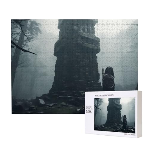 Phayah Castle Evil Curse Pattern Puzzle Unique Jigsaw Wall Art Picture for Home Decoration 500 Pcs von PHAYAH