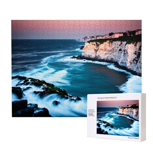 Phayah Cliffs Sea Puzzles 500 Teile für Puzzle, Holzpuzzle für Familie und Freunde, Heimdekoration, Wandkunst, 500 x 38 cm Phayah Cliffs Sea Puzzles 500 Teile für Puzzle, Holzpuzzle für Familie und Freunde, Heimdekoration, Wandkunst, 500 x 38 cm von PHAYAH