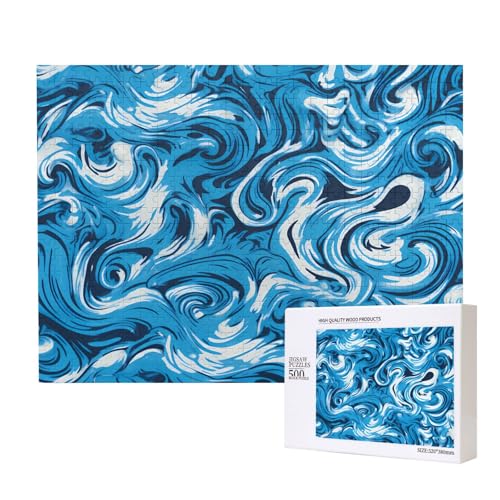 Phayah Clump of Blue Paint Puzzles für Erwachsene 500 Teile Kinder Intelligenz Entwicklungsspielzeug 20,4 x 38,1 cm Phayah Clump of Blue Paint Puzzles für Erwachsene 500 Teile Kinder Intelligenz Entwicklungsspielzeug 20,4 x 38,1 cm von PHAYAH