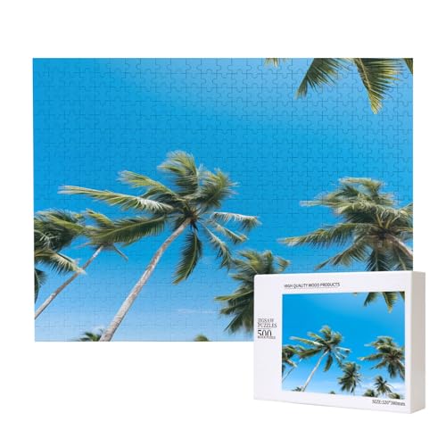 Phayah Coconut Grove by The Sea Puzzles für Erwachsene, 500 Teile, Kinderspielzeug, Intelligenzentwicklungsspielzeug, 20,4 x 38,1 cm von PHAYAH