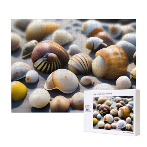 Phayah Conch On The Beach Puzzles 500 Teile für Puzzle Holzpuzzle für Familie Freunde Heimdekoration Wandkunst 50,4 x 38,1 cm Phayah Conch On The Beach Puzzles 500 Teile für Puzzle Holzpuzzle für Familie Freunde Heimdekoration Wandkunst 50,4 x 38,1 cm von PHAYAH