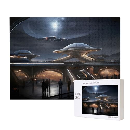 Phayah Cool Future City Puzzles für Erwachsene 500 Teile Kinder Intelligenz Entwicklung Spielzeug 20,4 x 38,1 cm von PHAYAH