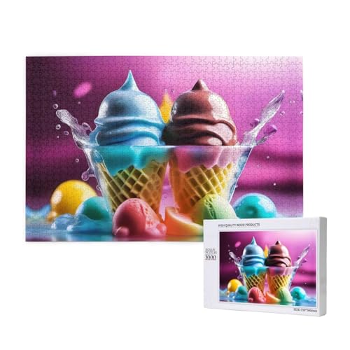 Phayah Coole Eiscreme Puzzles für Erwachsene 1000 Teile Kinder Intelligenz Entwicklung Spielzeug 29,5 x 19,7 Phayah Coole Eiscreme Puzzles für Erwachsene 1000 Teile Kinder Intelligenz Entwicklung Spielzeug 29,5 x 19,7 von PHAYAH