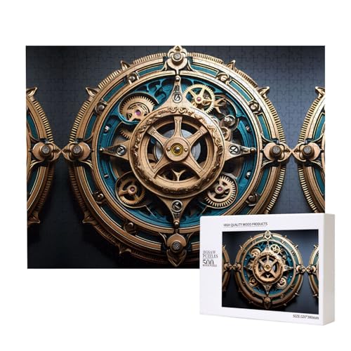 Phayah Cooles Steampunk-Zahnrad-Puzzle für Erwachsene, 500 Teile, Heimdekoration, Geburtstagsparty für Männer und Frauen, 20,4 x 38,1 cm Phayah Cooles Steampunk-Zahnrad-Puzzle für Erwachsene, 500 Teile, Heimdekoration, Geburtstagsparty für Männer und Frauen, 20,4 x 38,1 cm von PHAYAH